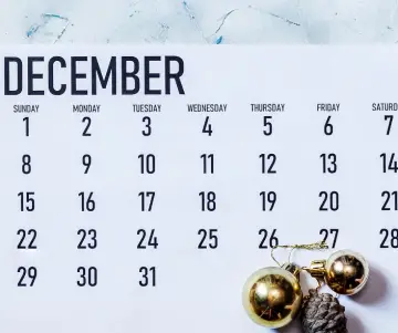 Calendrier Décembre 2023 - Chili