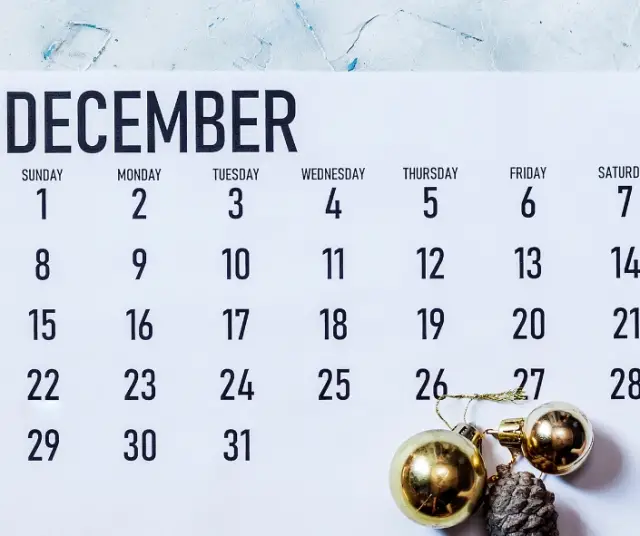 Calendrier Décembre 2023 - Chili