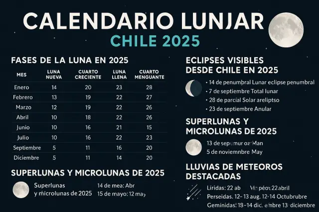 Calendrier lunaire Chili 2025