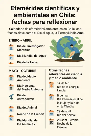 Efemérides científicas y ambientales en Chile 2025